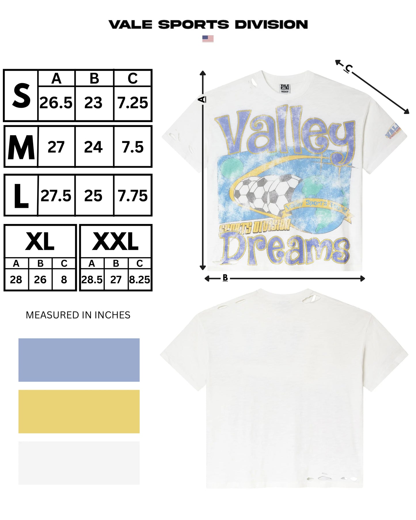 Vale White Futball T-Shirt
