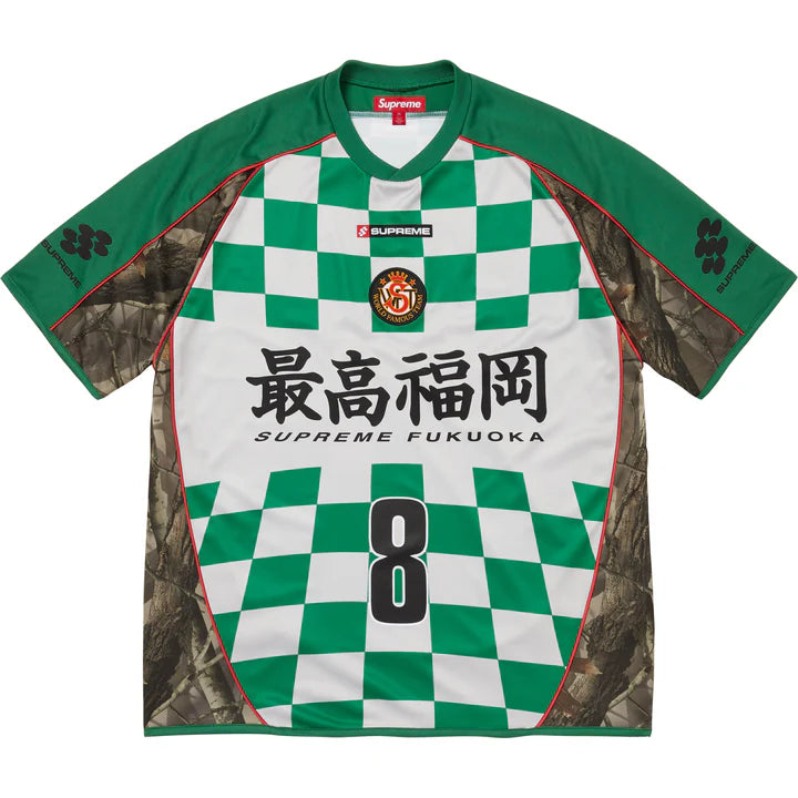 Supreme Green Camo Checkerboard Soccer Jersey