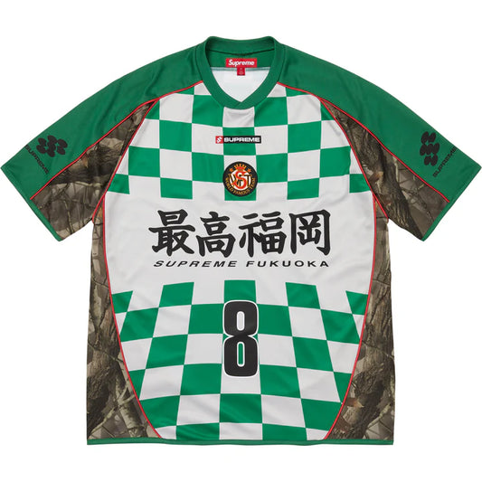 Supreme Green Camo Checkerboard Soccer Jersey