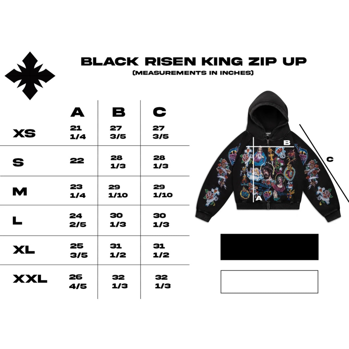 We Are Righteous Black Risen King Zip Hoodie