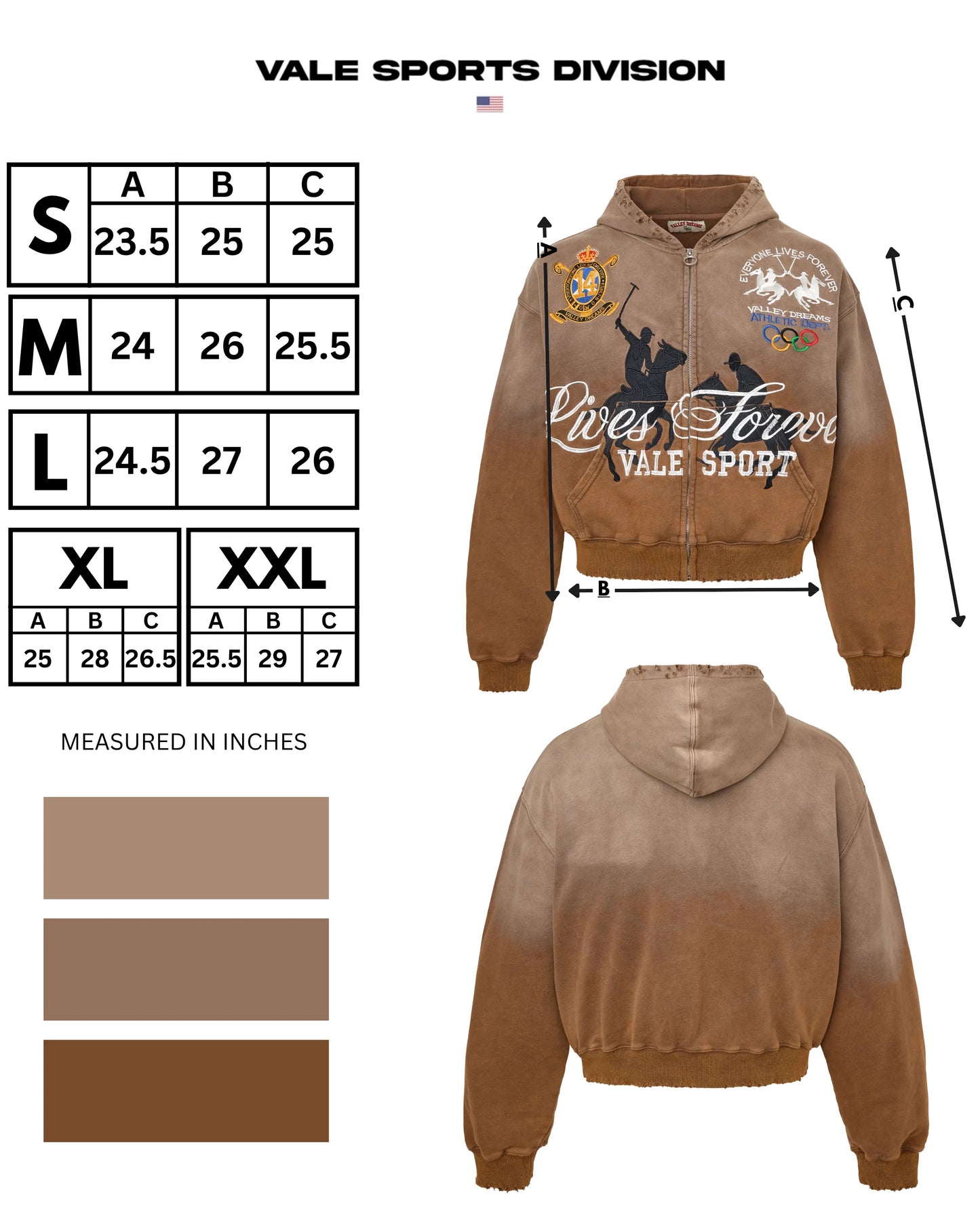 Vale Vanderbilt Zip Hoodie