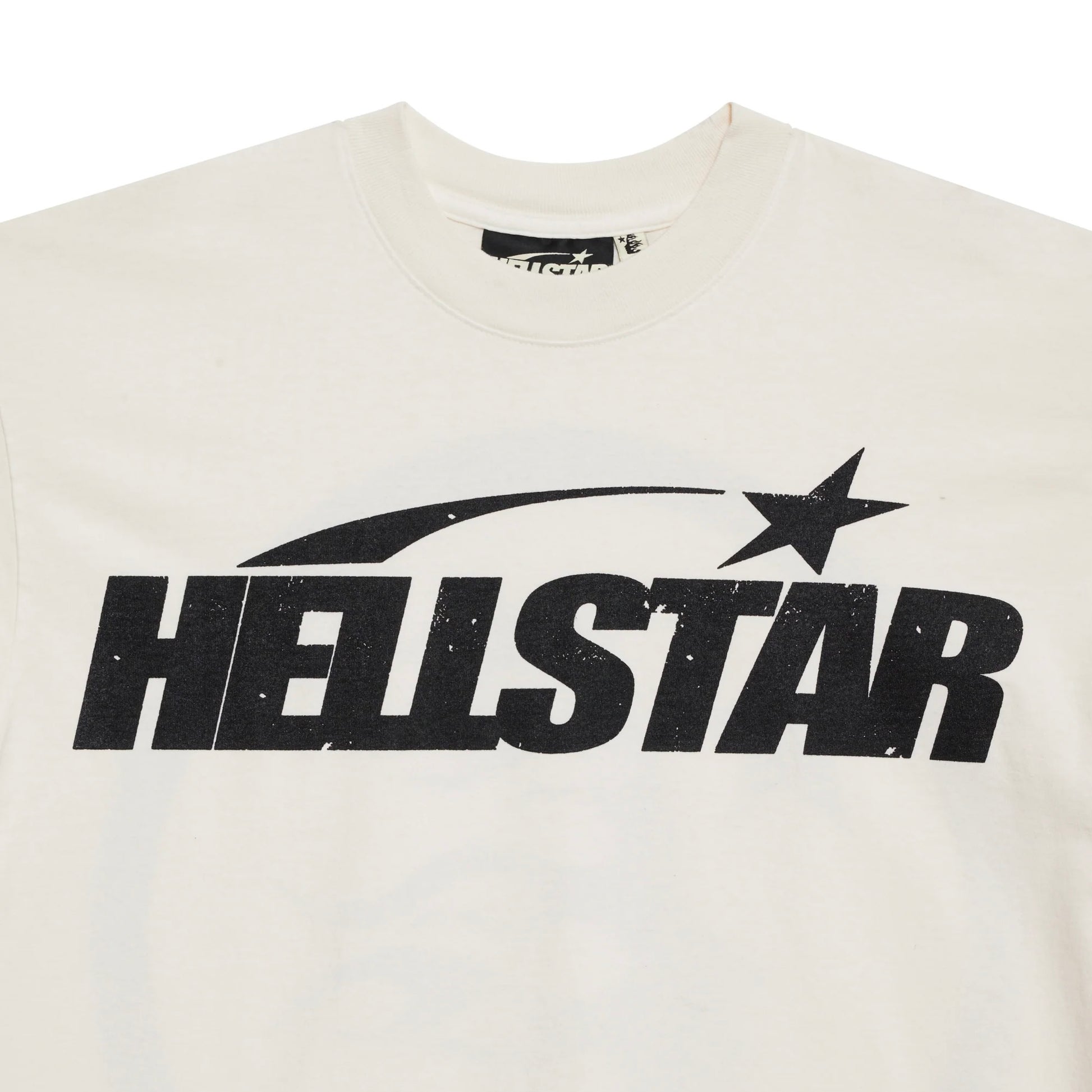 Hellstar White Classic T-Shirt Close View