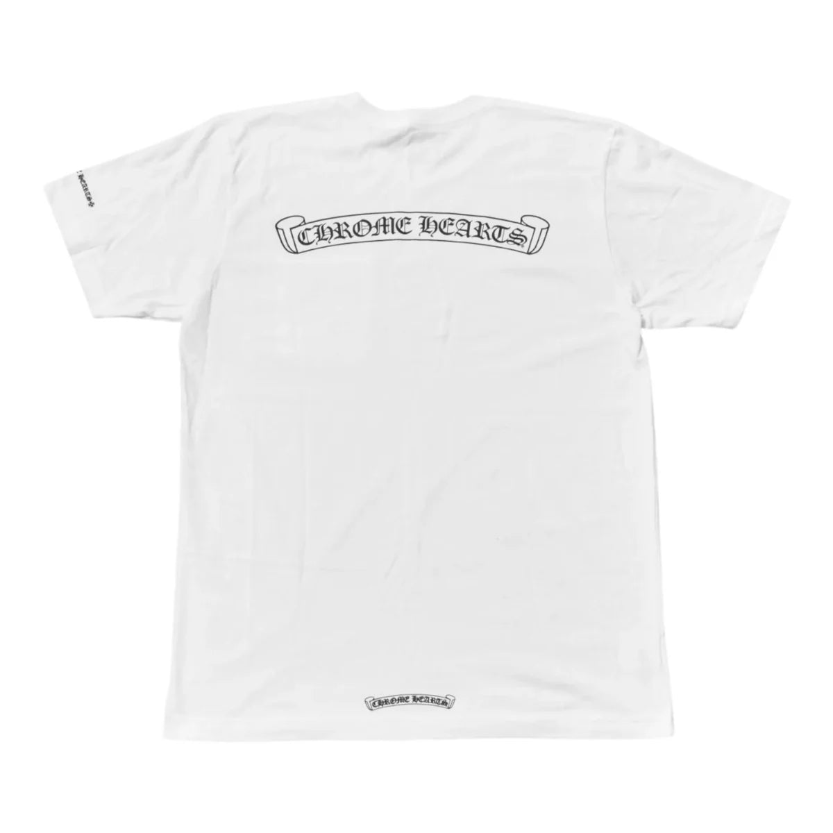 Chrome Hearts White Black Scroll Logo T-Shirt