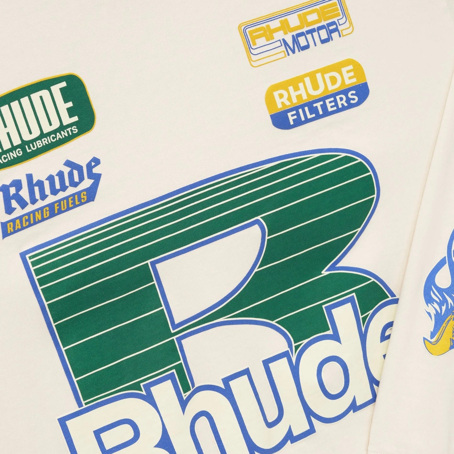 Rhude Vintage White Roadway Racing T-Shirt