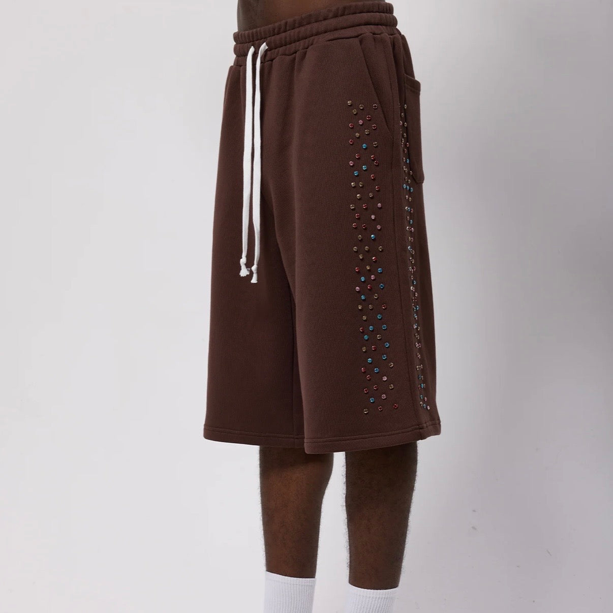 AZVA Brown Crystal Cactus Shorts