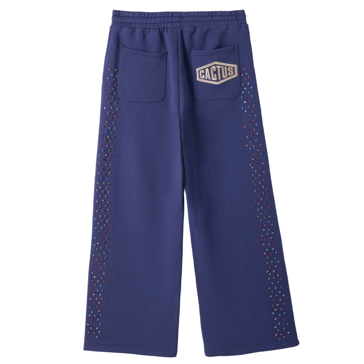 AZVA Navy Crystal Cactus Sweatpants