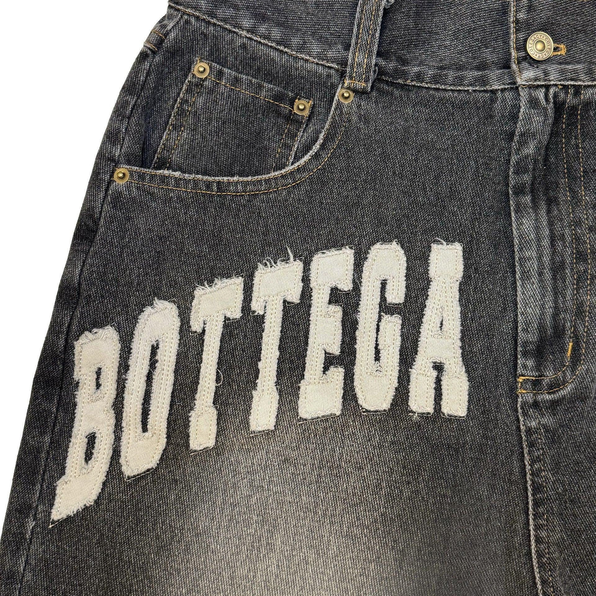 Bottega Desires Black Denim Shorts 3