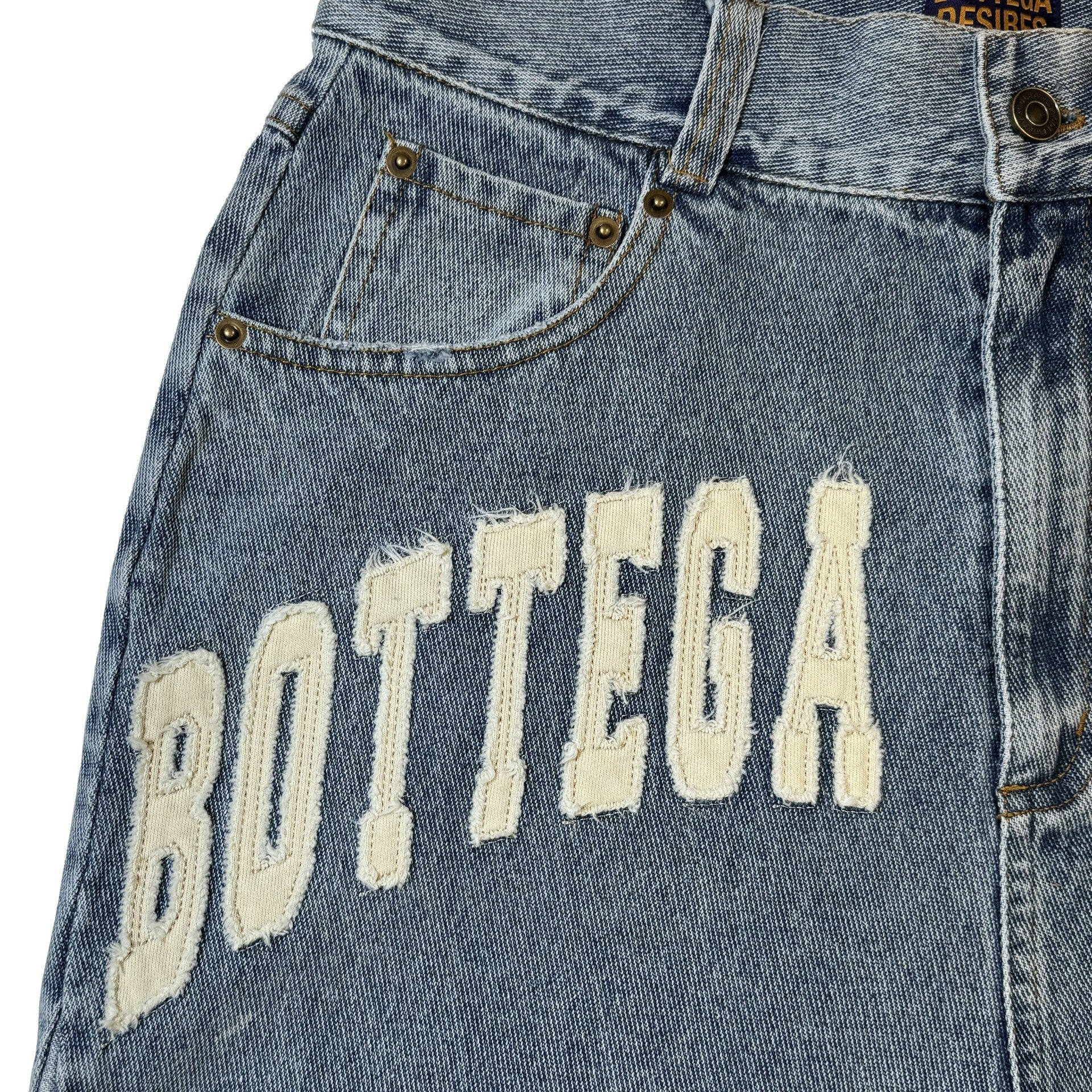 Bottega Desires Blue Denim Shorts 3