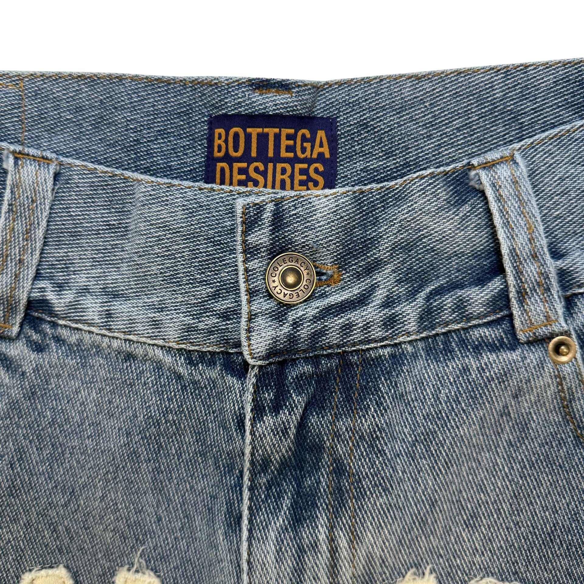 Bottega Desires Blue Denim Shorts 7