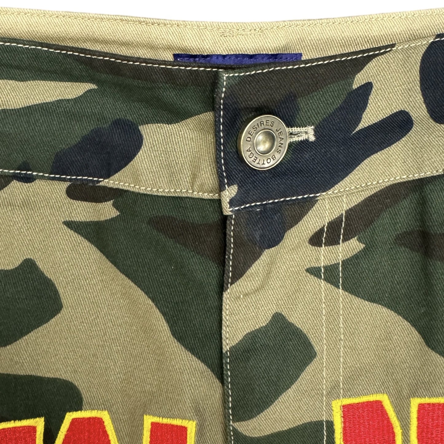 Bottega Desires Camo Cargo Shorts Close 2