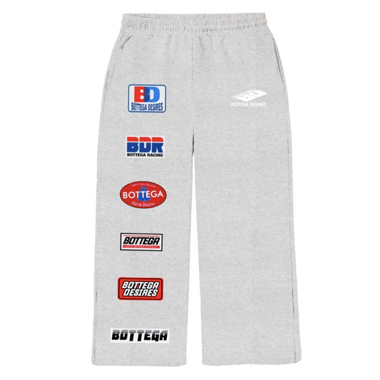 Bottega Desires Grey Patches Sweatpants Front