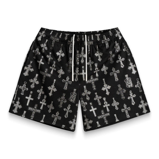 Bravest Studios Black Saint Shorts Front