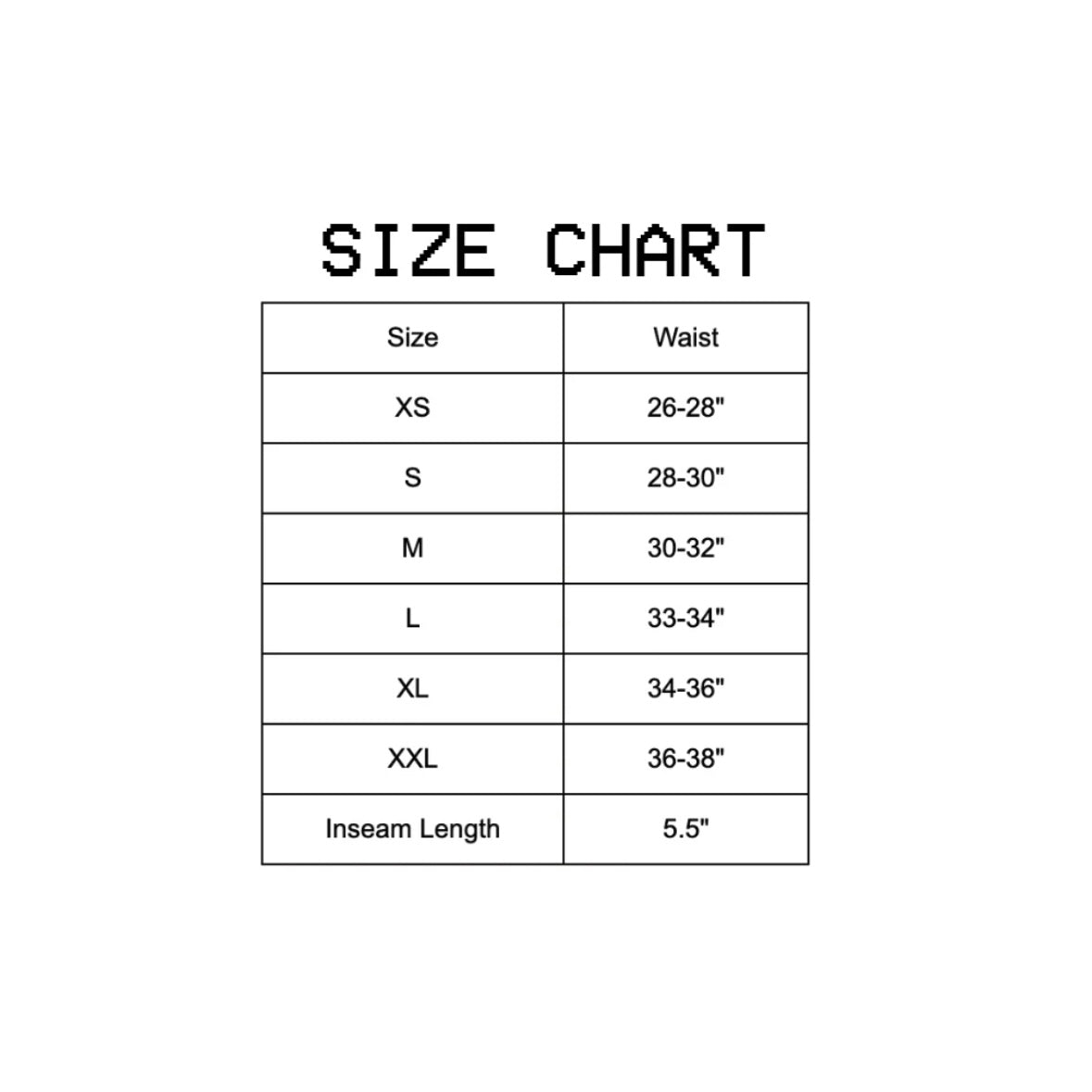 Bravest Studios size chart