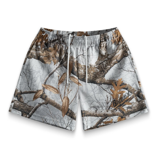 Bravest Studios White Realtree Shorts front