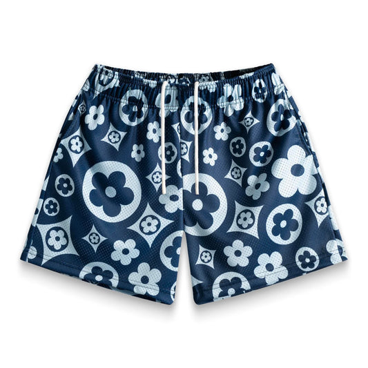 Bravest Studios Navy Flower Shorts