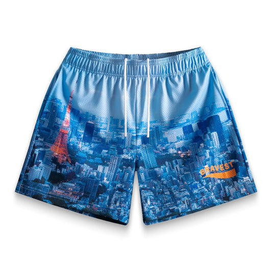 Bravest Studios Tokyo Skyline Shorts