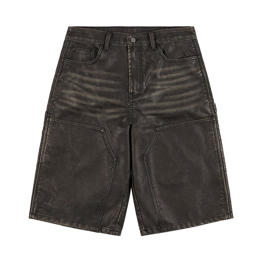 Boredom Kills Black Leather Shorts