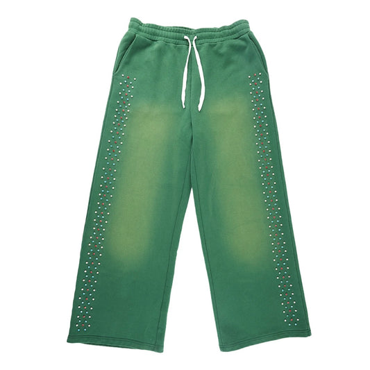 AZVA Green Hidden Crystal Sweatpants