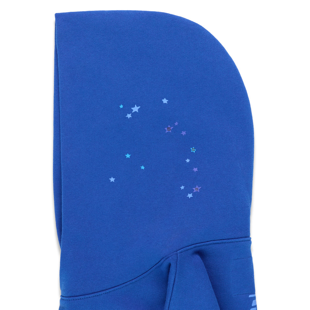 Sp5der Blue Rhinestone Punk V2 Hoodie
