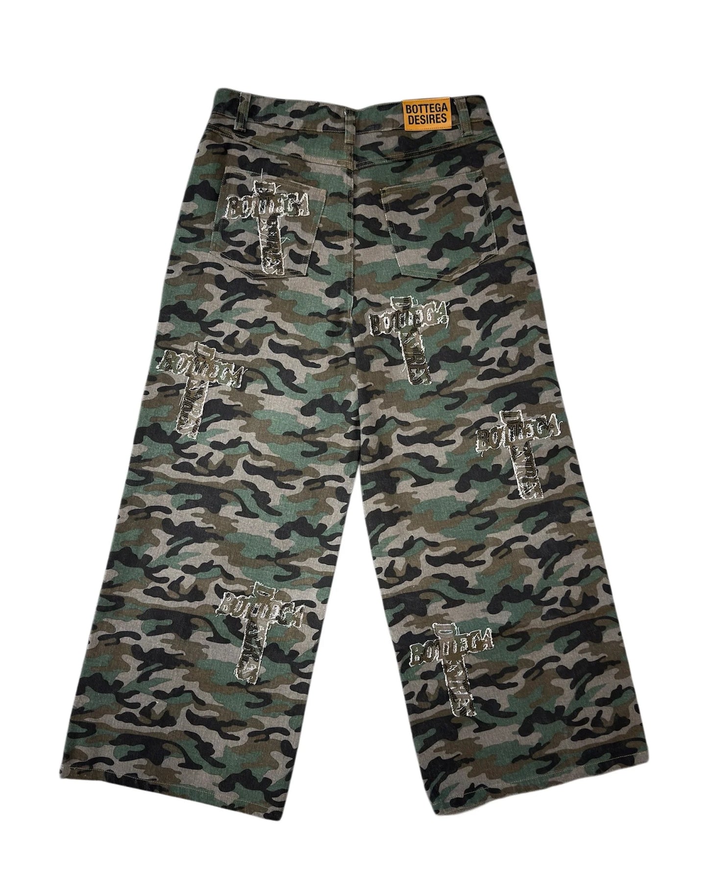 Bottega Desires Holy Grail Denim Camo Pants