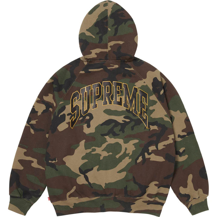 Supreme Woodland Camo Cracked Raglan Zip Hoodie