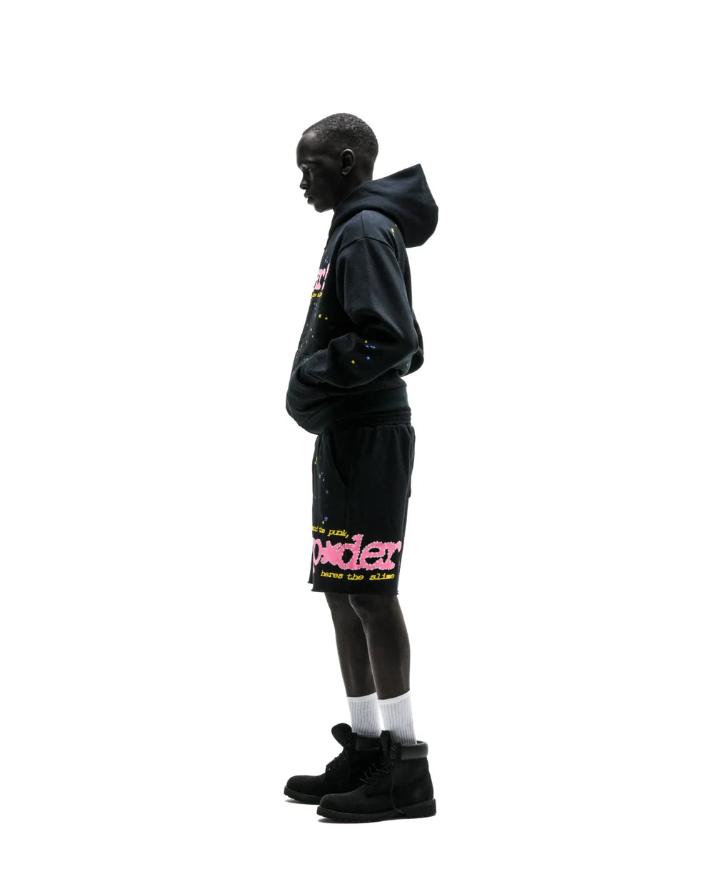 Sp5der Black Punk V2 Zip Hoodie