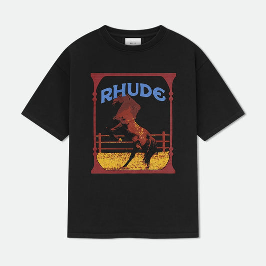 Rhude Vintage Black Cadre T-Shirt