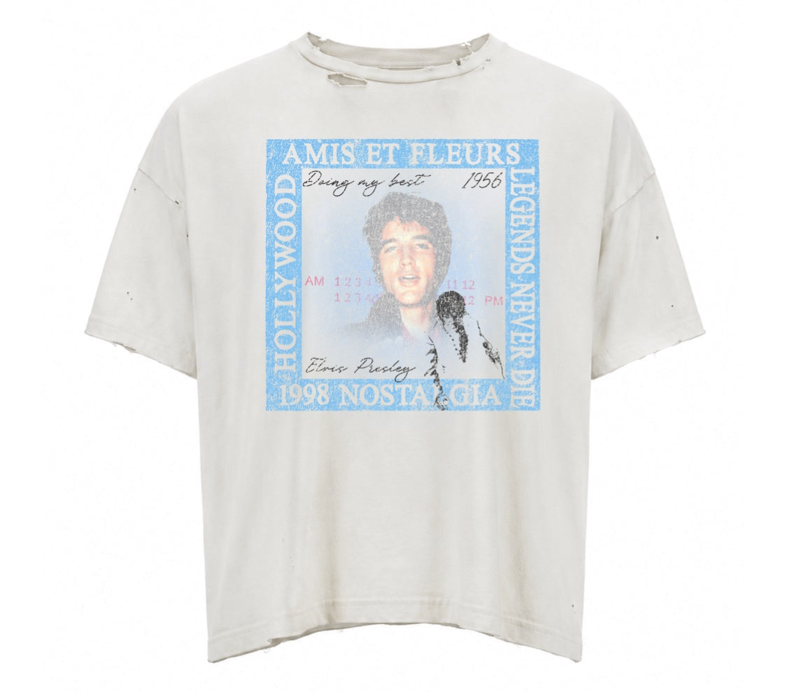 Amis et Fleurs Vintage White Legend Never Die 2.0 T-Shirt