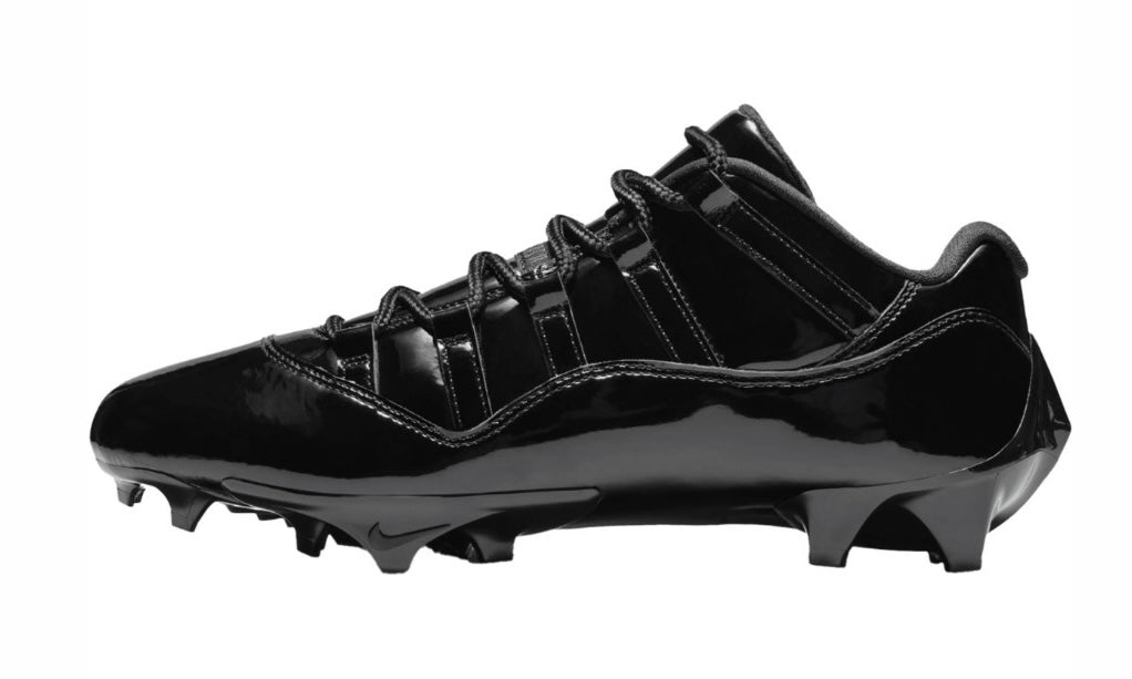 Jordan 11 Low TD Patent Black Cleats