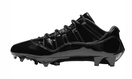 Jordan 11 Low TD Patent Black Cleats