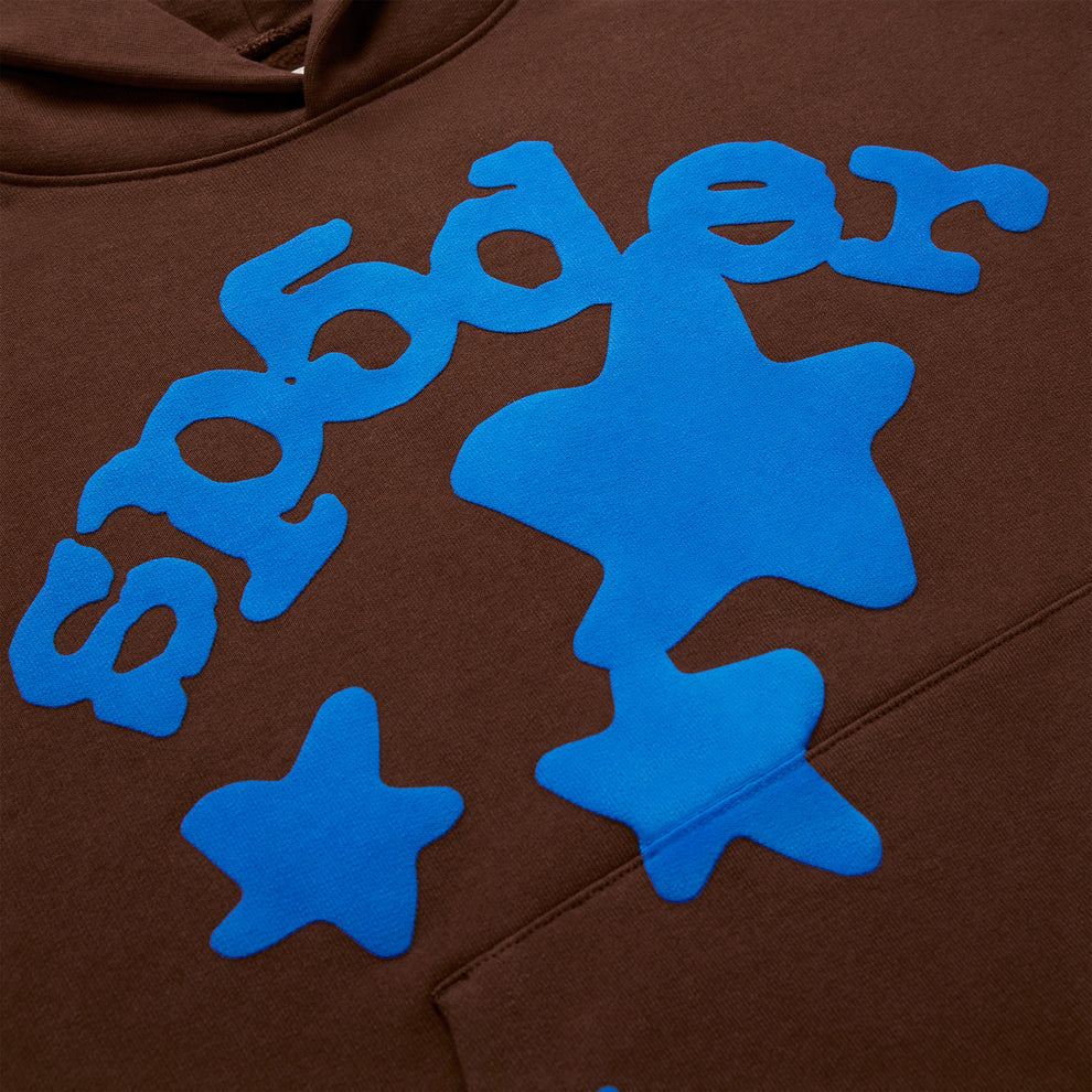 Sp5der Brown Blue Beluga V2 Hoodie