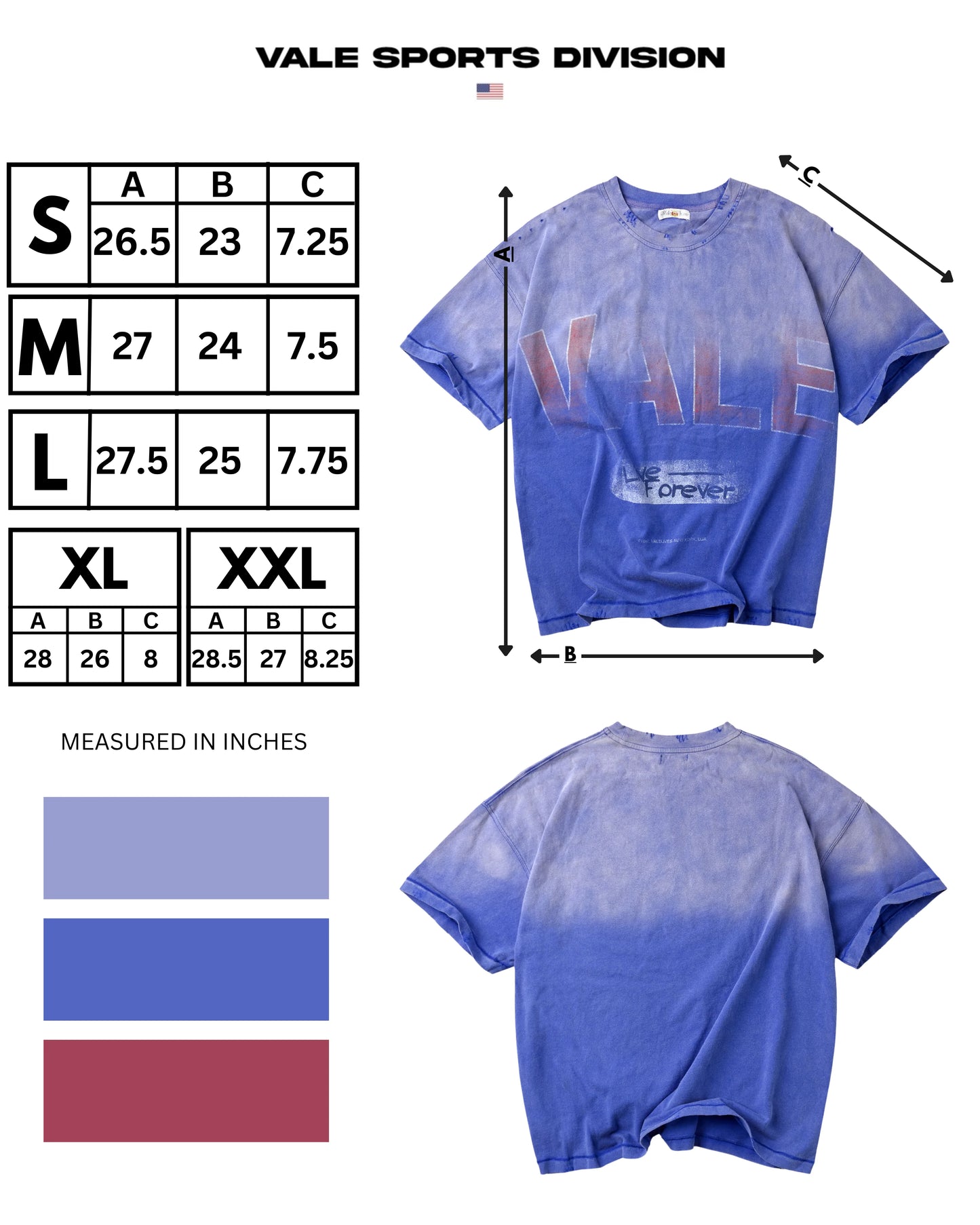 Vale Blue Logo T-Shirt