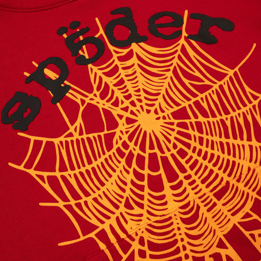 Sp5der Red OG Web V2 Hoodie