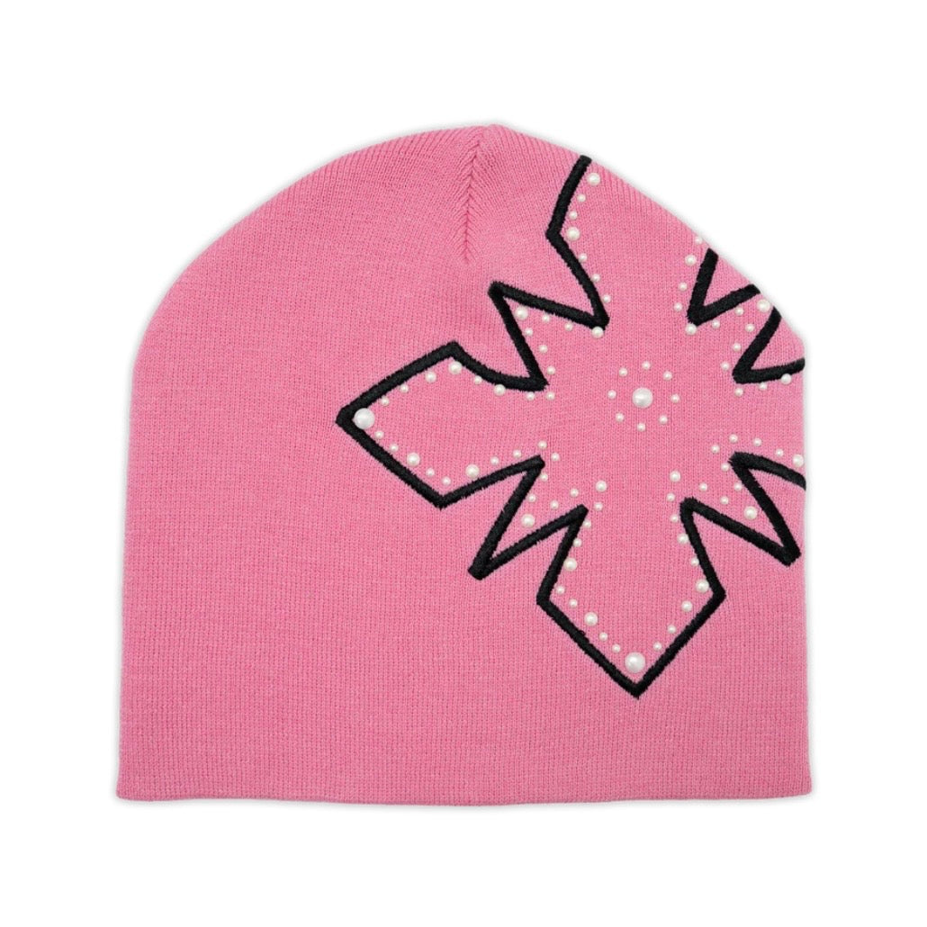 We Are Righteous Pink Pearl Logo Beanie