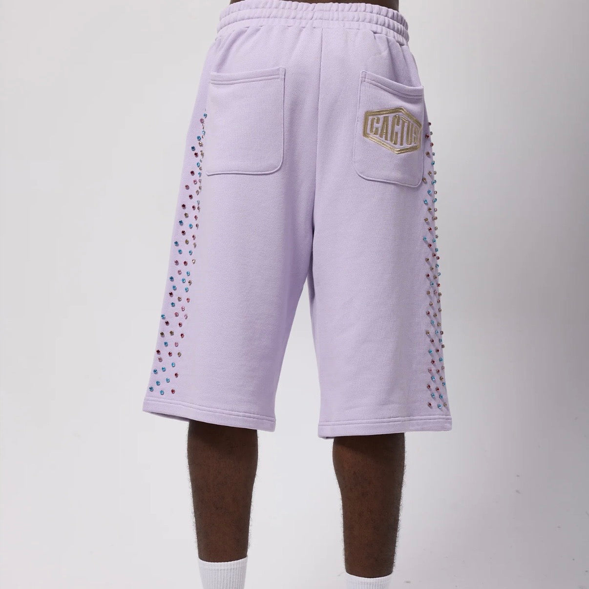 AZVA Lavender Crystal Cactus Shorts