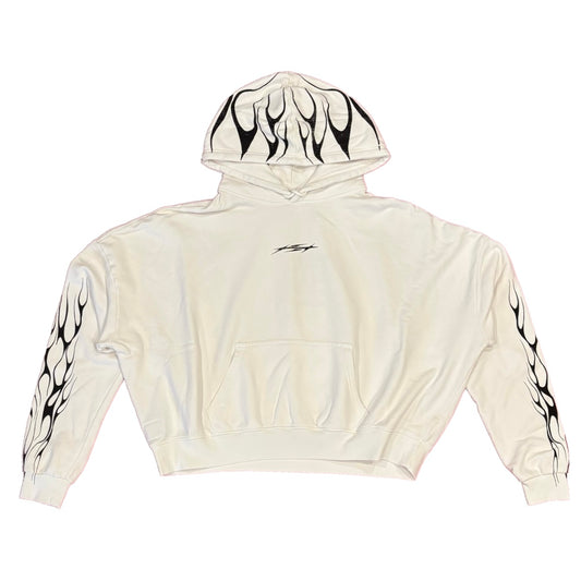 Hellstar White Tribal Flame Hoodie ComplexCon Exclusive