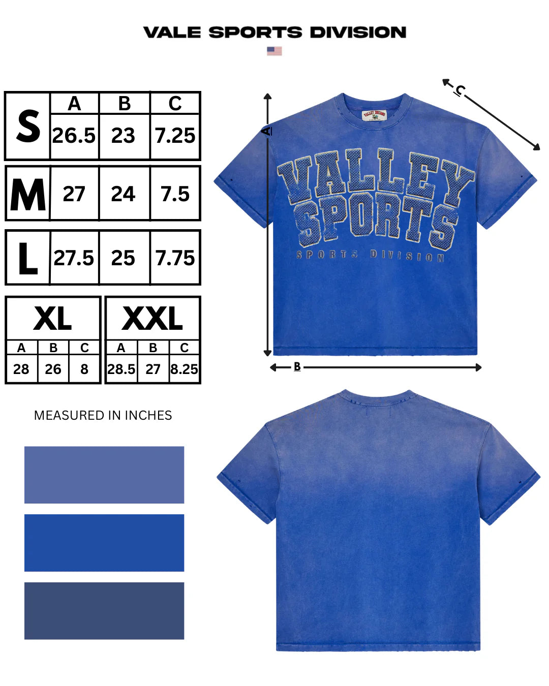 Vale Sapphire Sports Division T-Shirt