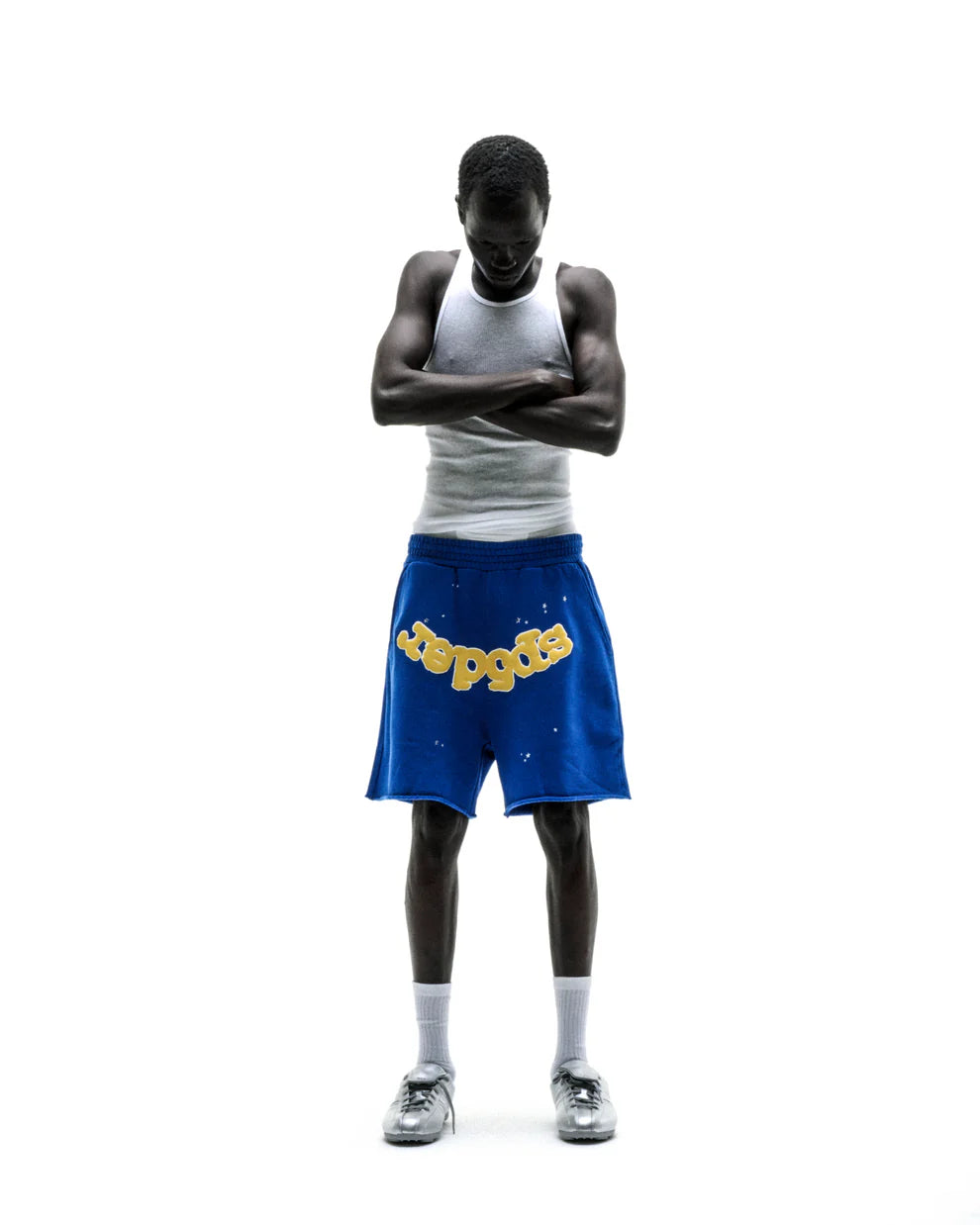 Sp5der Blue OG Logo Sweatshorts