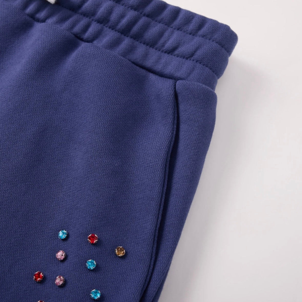 AZVA Navy Crystal Cactus Sweatpants