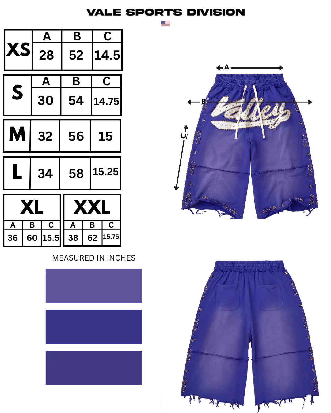 Vale Sapphire Skittle Shorts