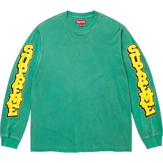 Supreme Washed Green Cracked Long Sleeve