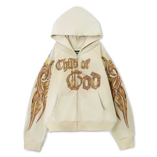 We Are Righteous Apricot Child of God Zip Hoodie