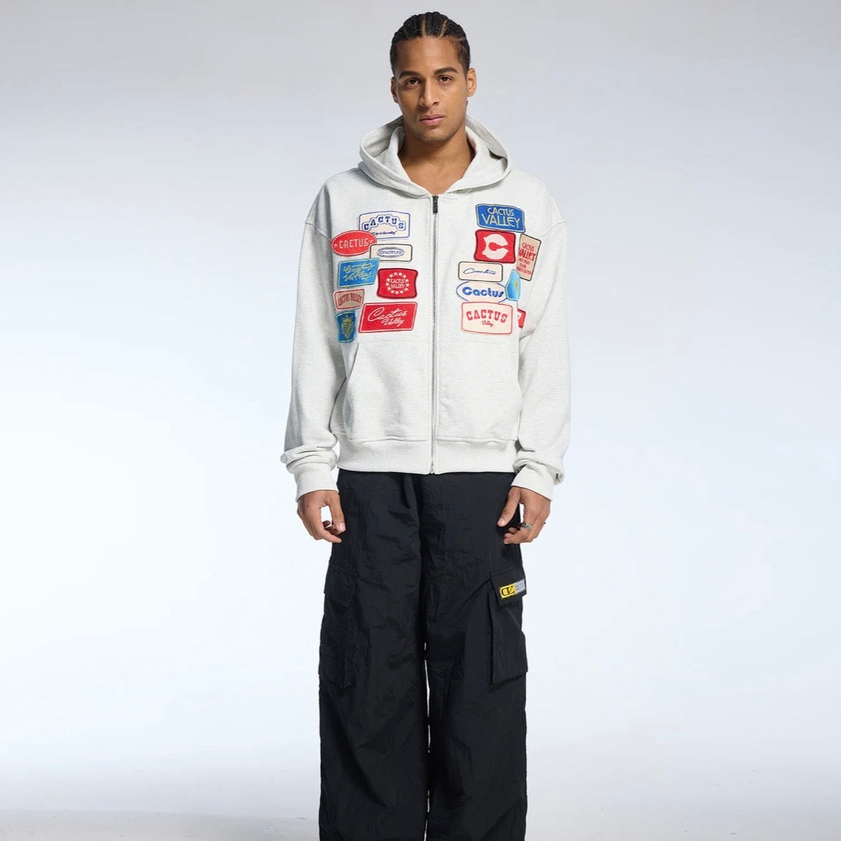 AZVA Grey Roadside Zip Hoodie