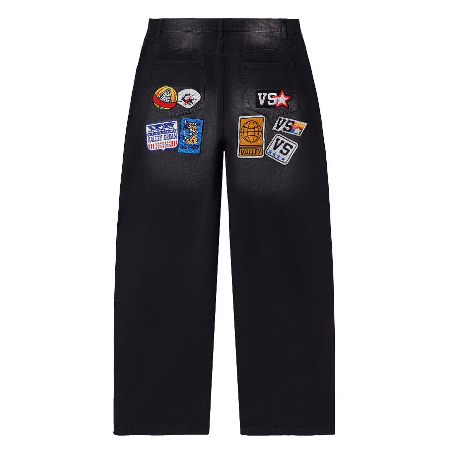 Vale Black 1980s Painters Pants