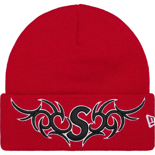 Supreme Red Tribal S Logo Beanie