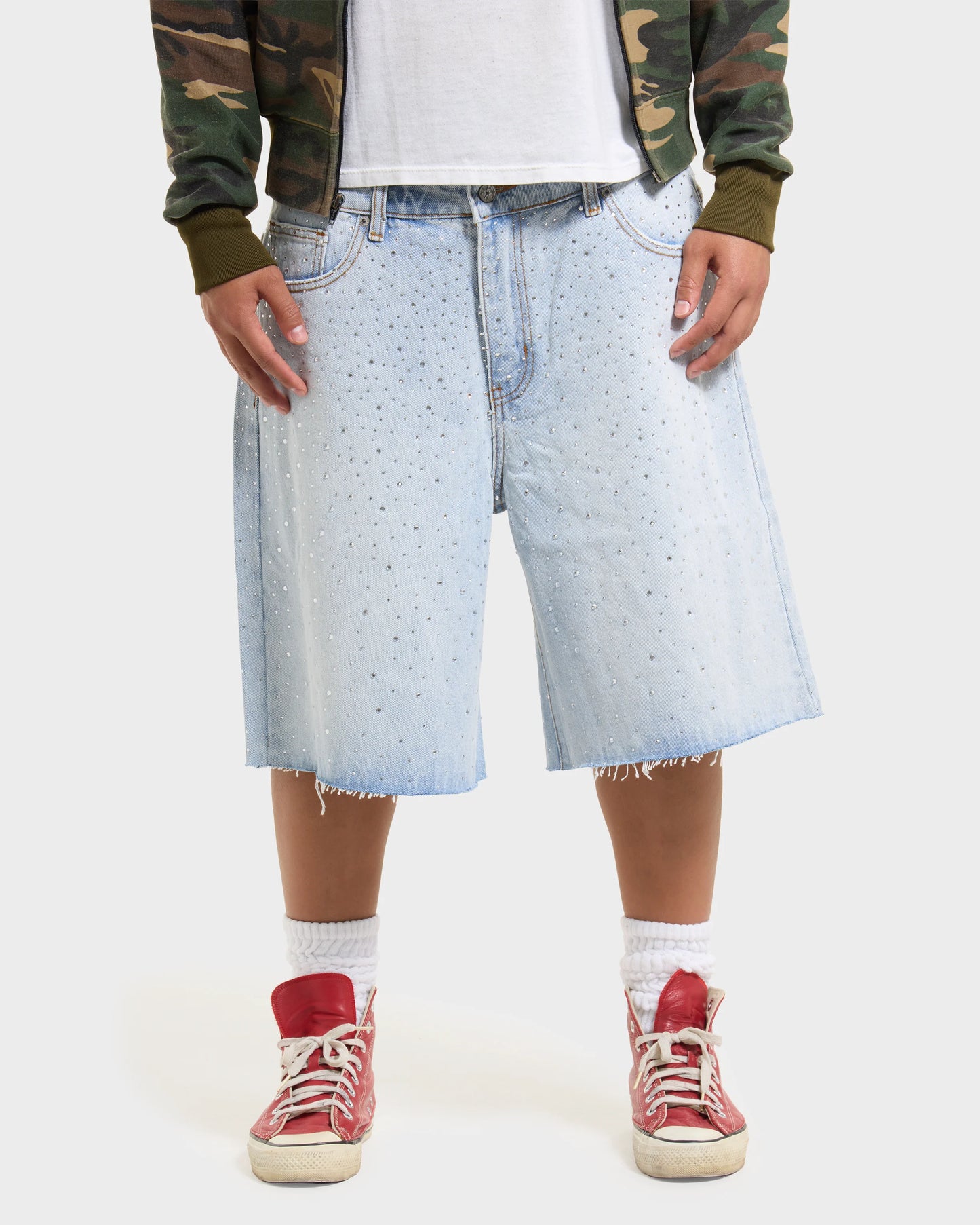 HMDD Light Wash Billie Jean Crystal Jorts