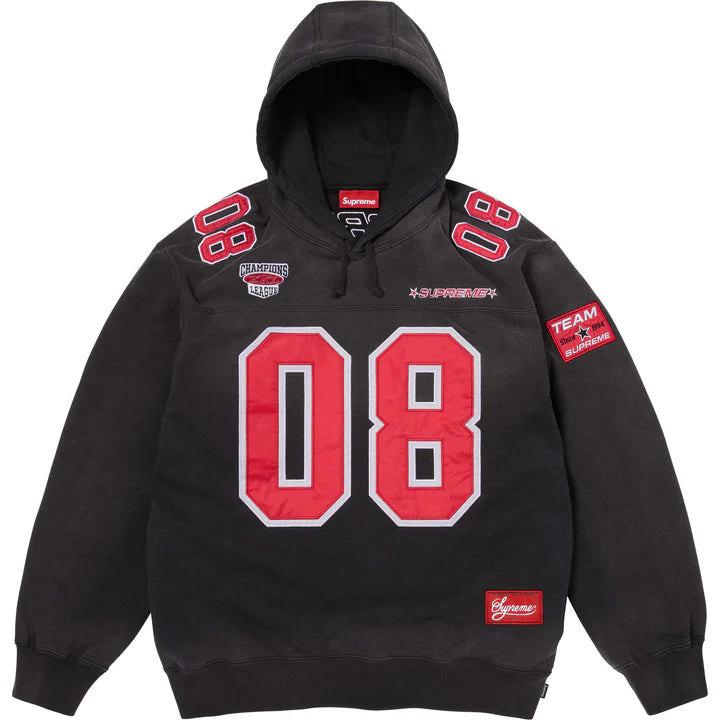 Supreme Black Football Jersey Hoodie