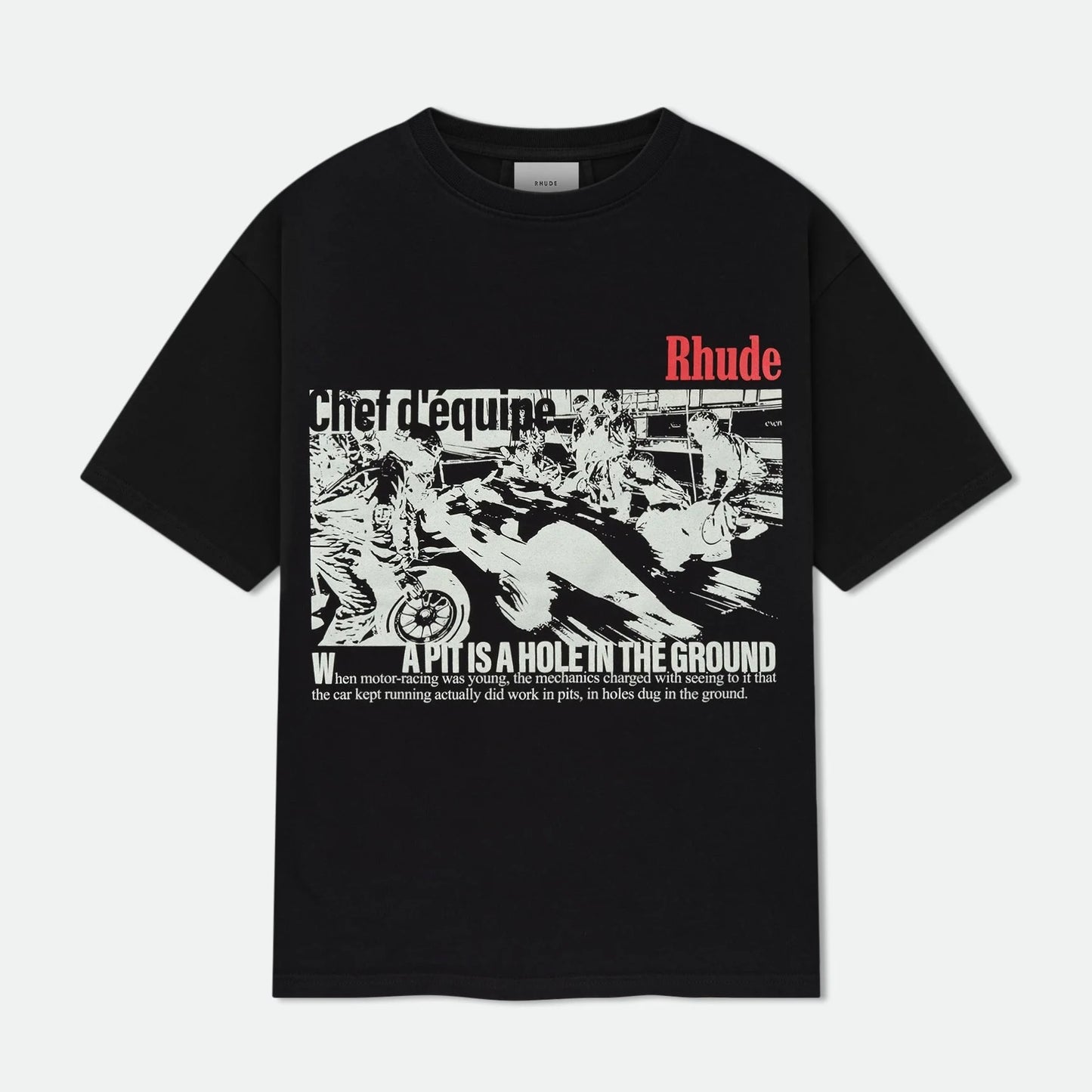 Rhude Vintage Black Champions Du Monde T-Shirt