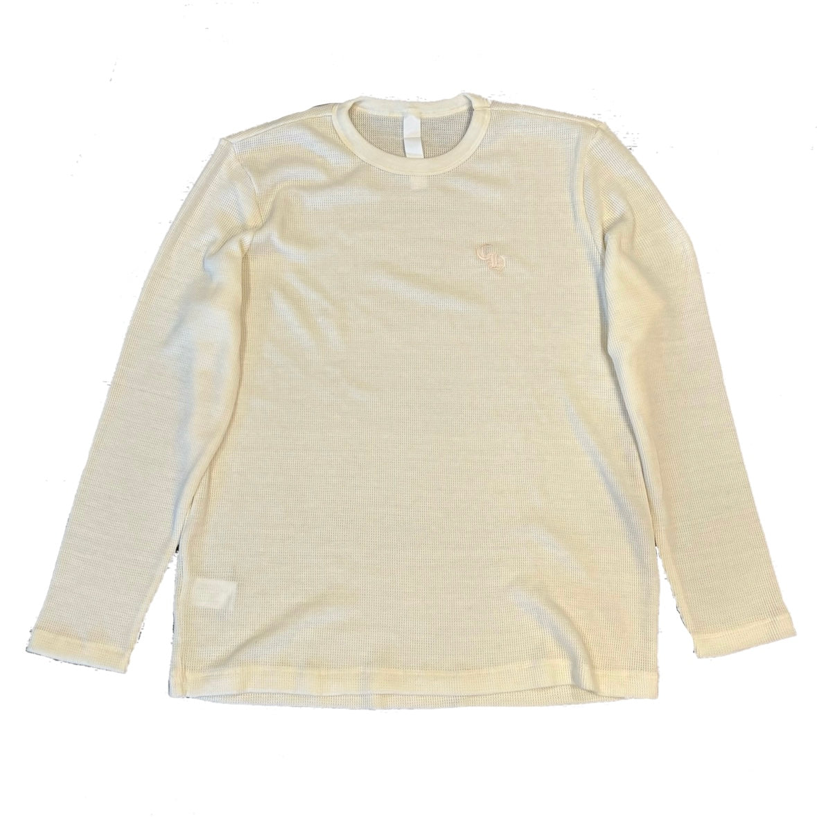 Chrome Hearts Cream Embroidered Thermal Long Sleeve