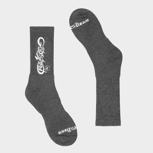 Godspeed Charcoal White New Age Logo Socks